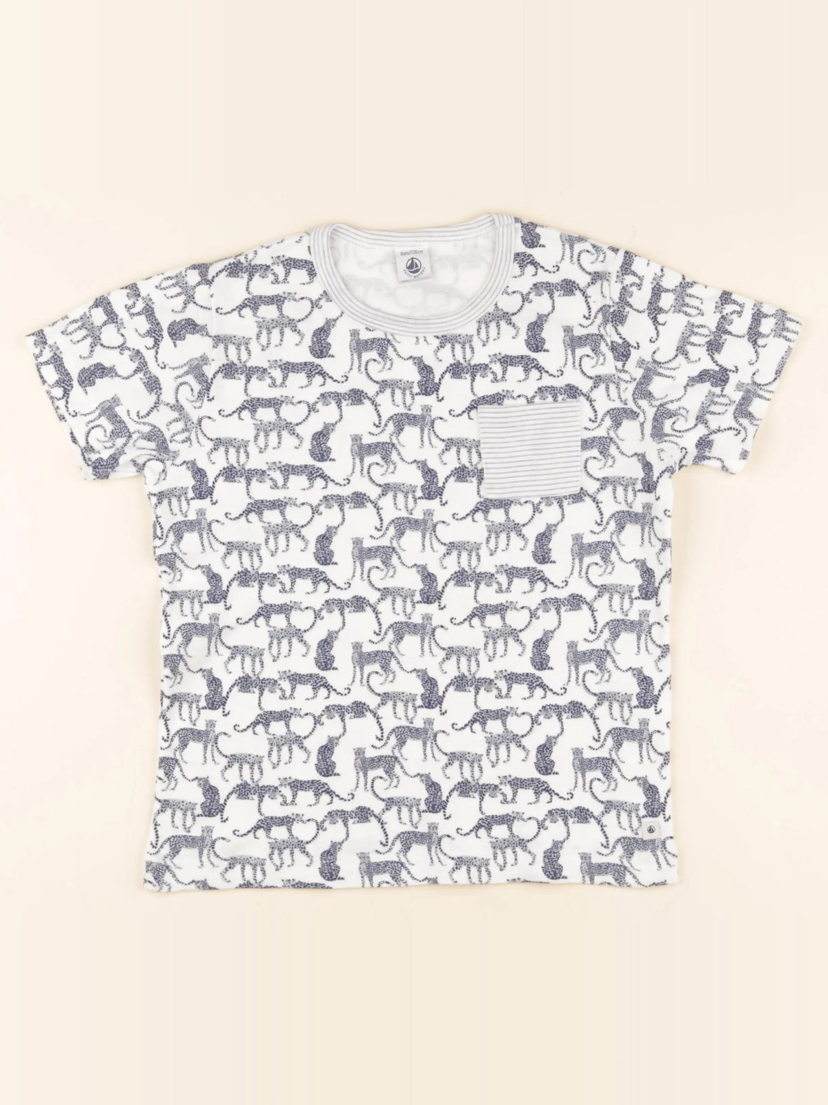 Petit Bateau - maillot de corps bleu - 8 ans
