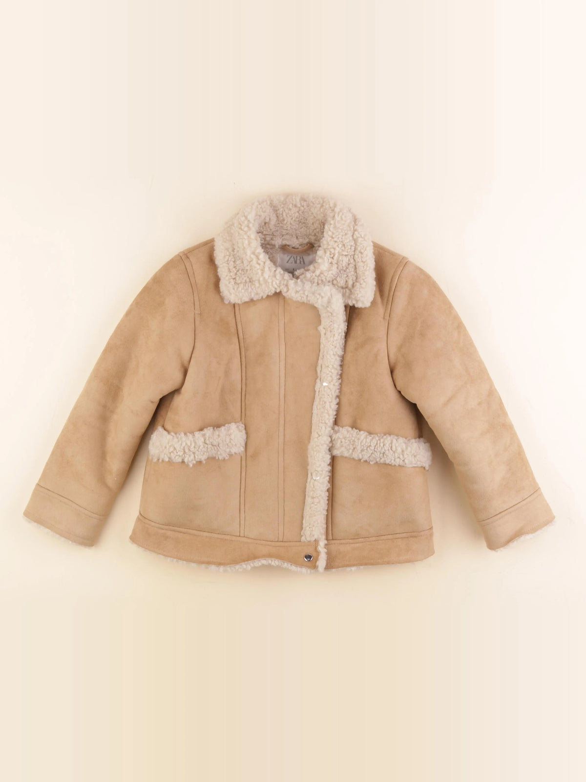 Zara - veste doublé marron - 7 ans