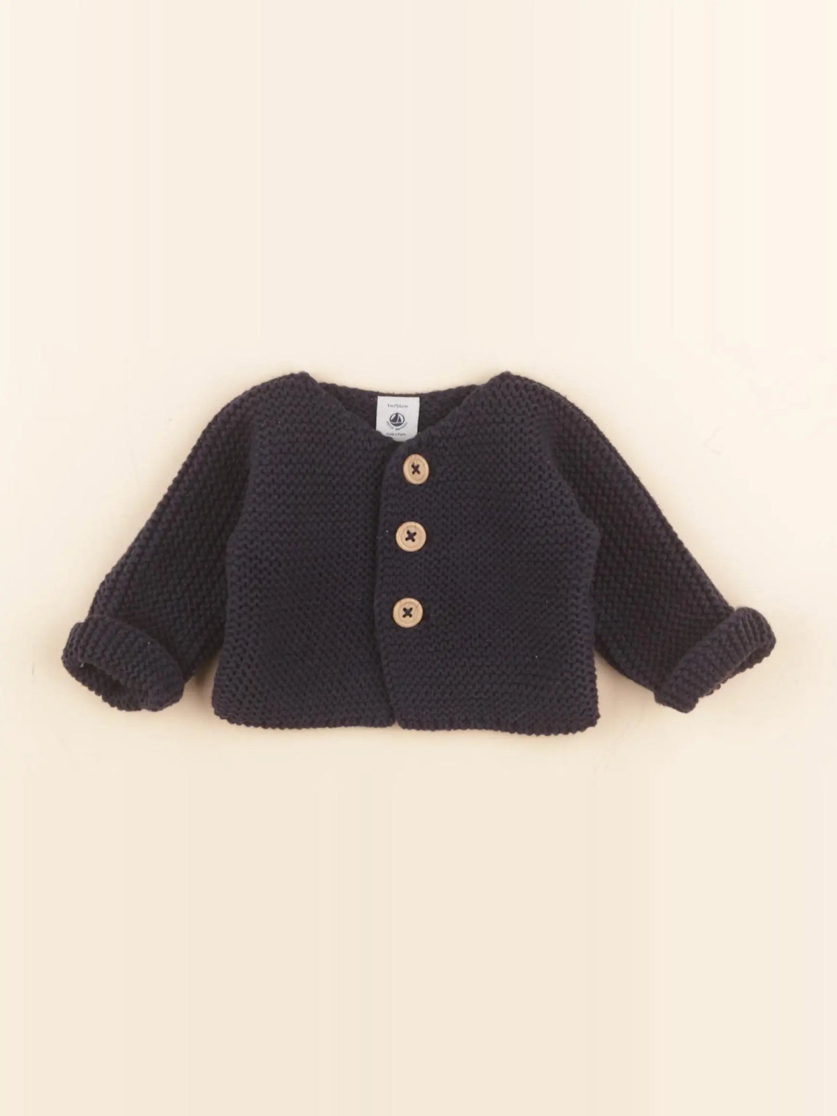 Petit Bateau - gilet bleu - 1 mois