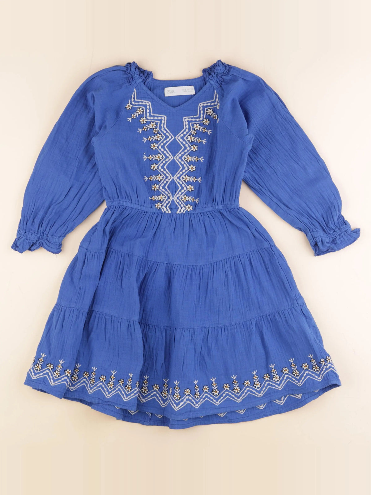 Zara - robe bleu - 7 ans