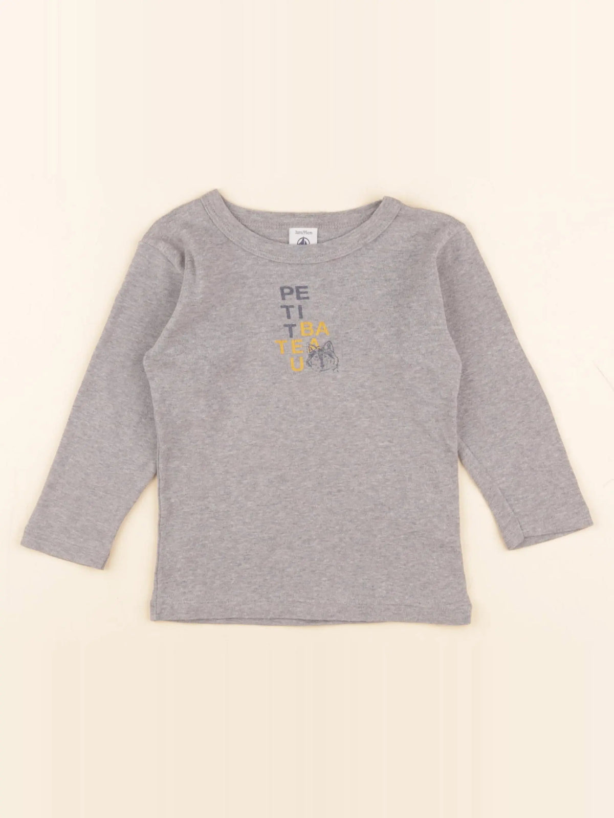 Petit Bateau - maillot de corps gris - 3 ans