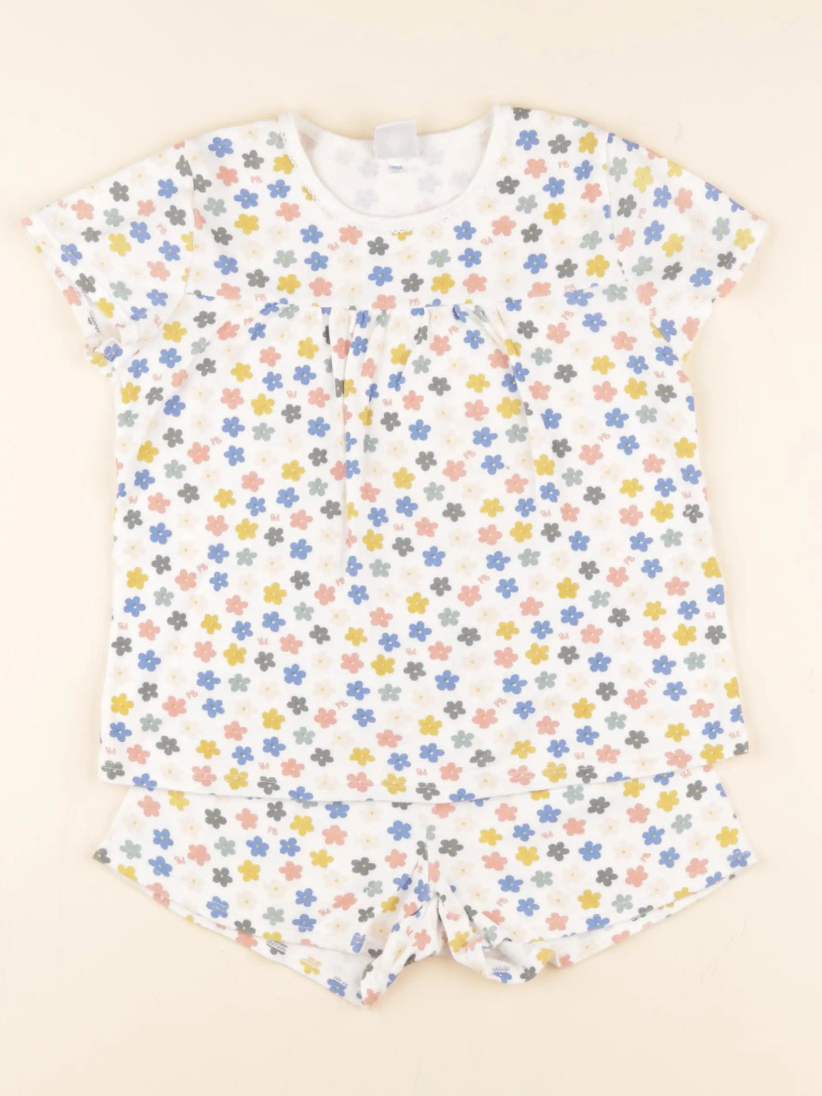 Petit Bateau - pyjama coton blanc - 5 ans