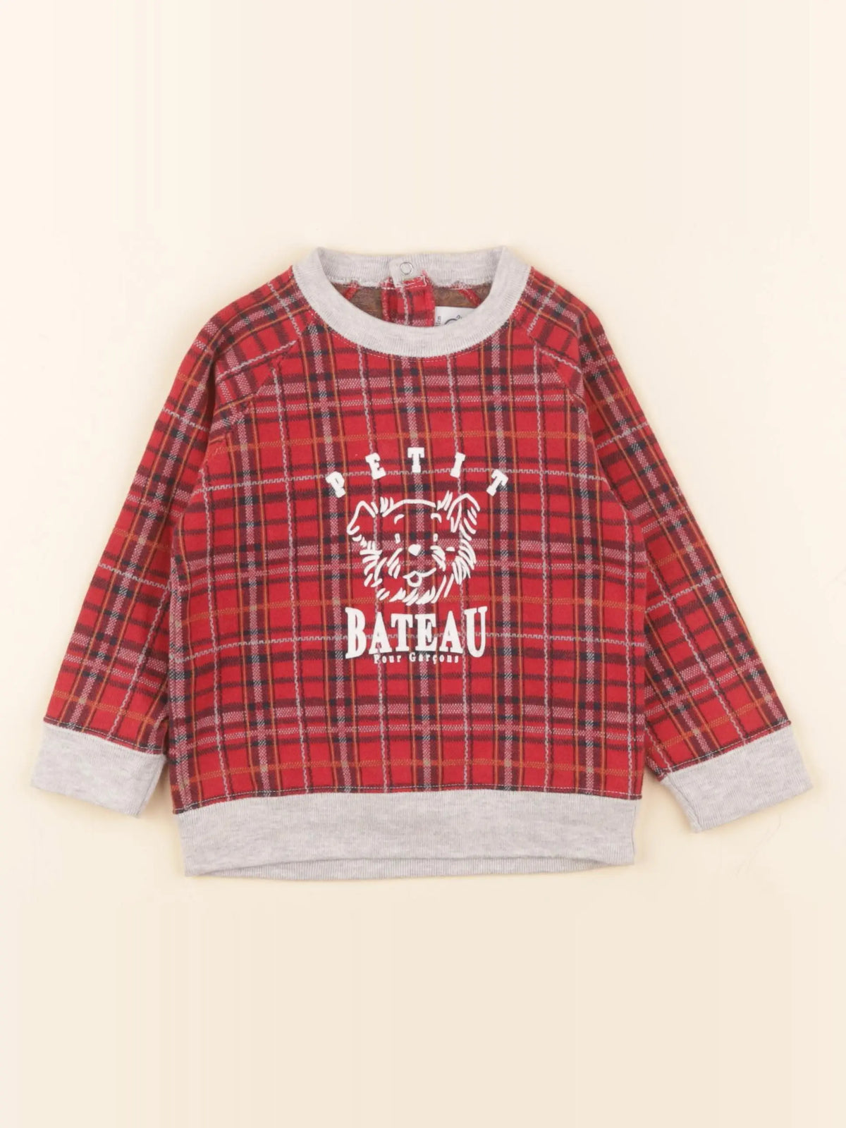 Petit Bateau - sweat rouge - 18 mois