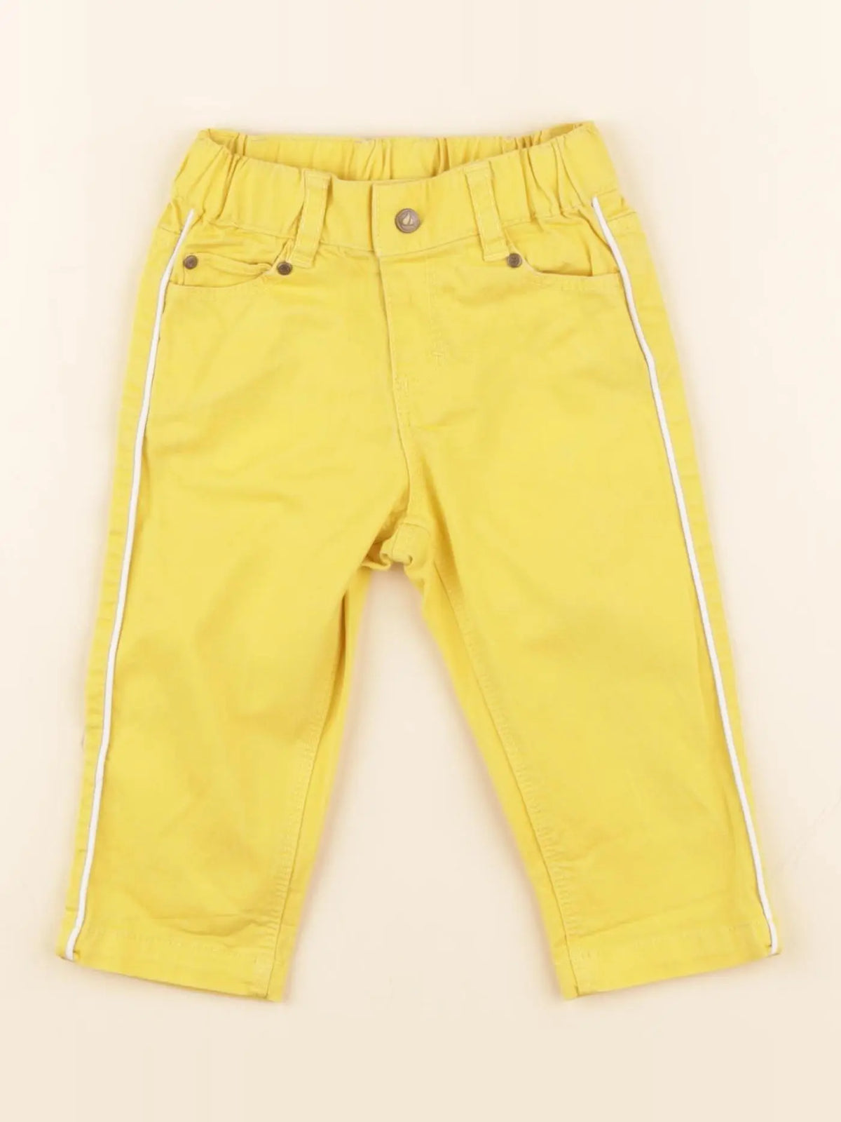 Petit Bateau - pantalon jaune - 6 mois