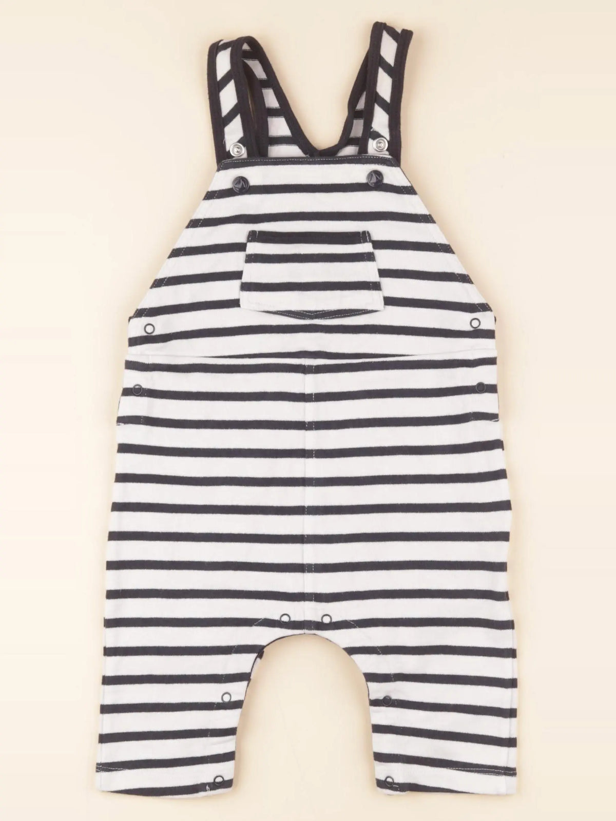 Petit Bateau - combinaison blanc, bleu - 12 mois