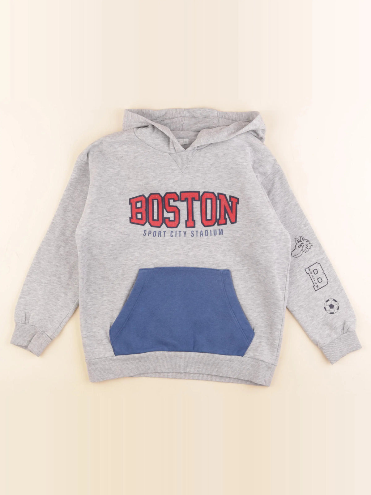 Vertbaudet - sweat gris - 8 ans