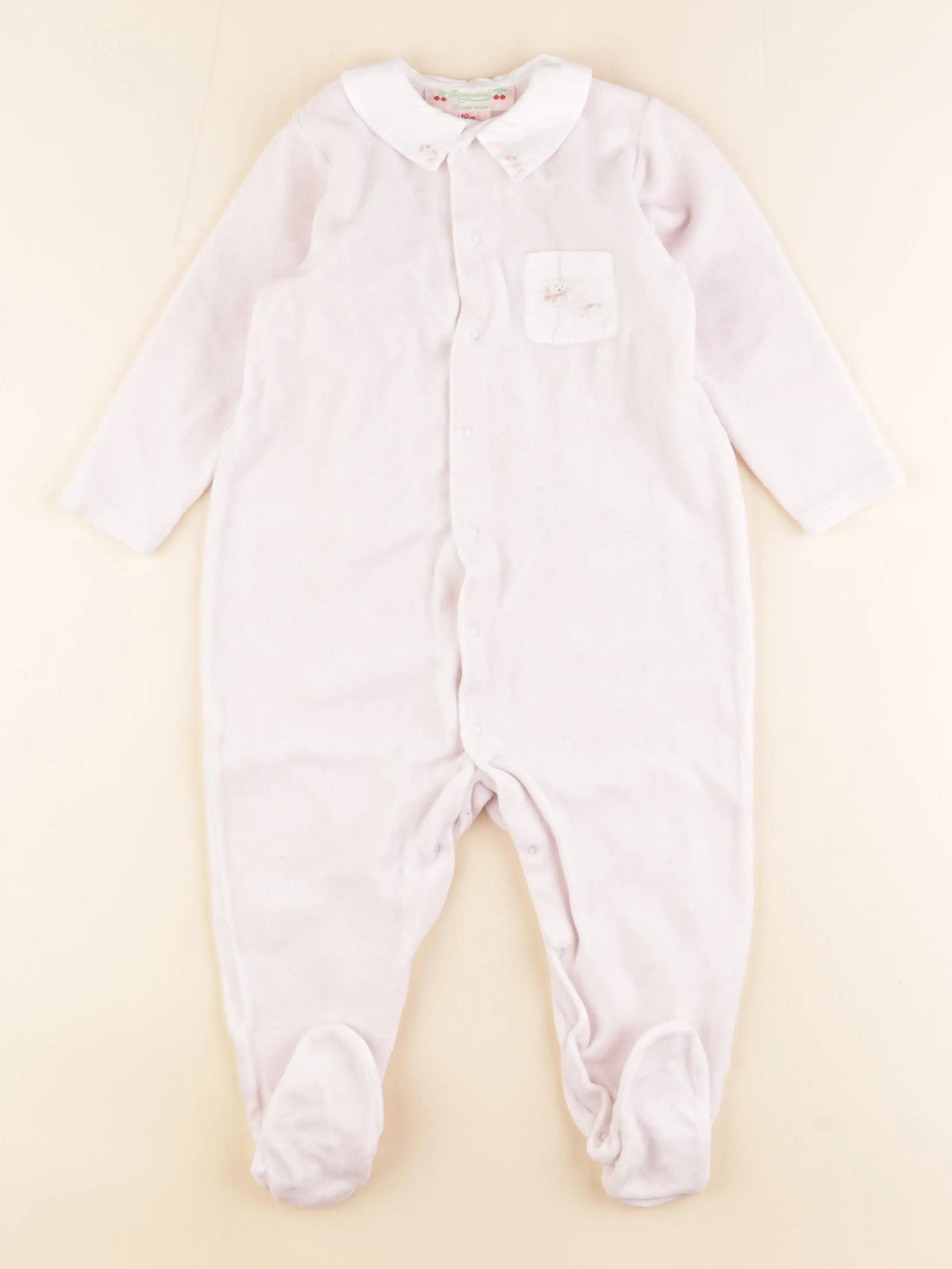 Bonpoint - pyjama velours rose - 18 mois