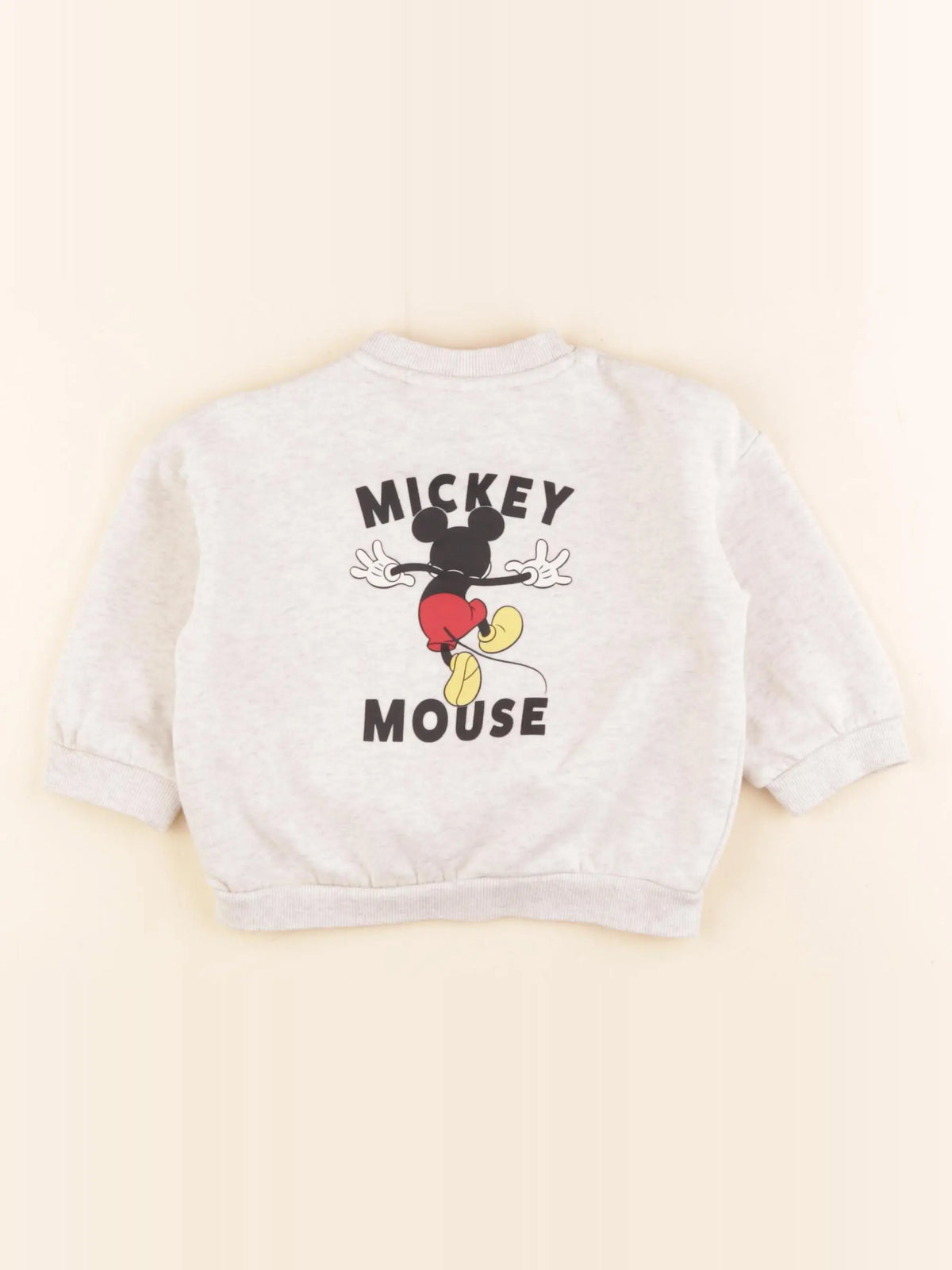 H&M - sweat imprimé au dos beige - 9/12 mois