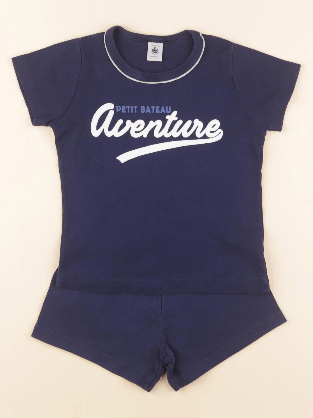 Petit Bateau - pyjama coton bleu - 4 ans