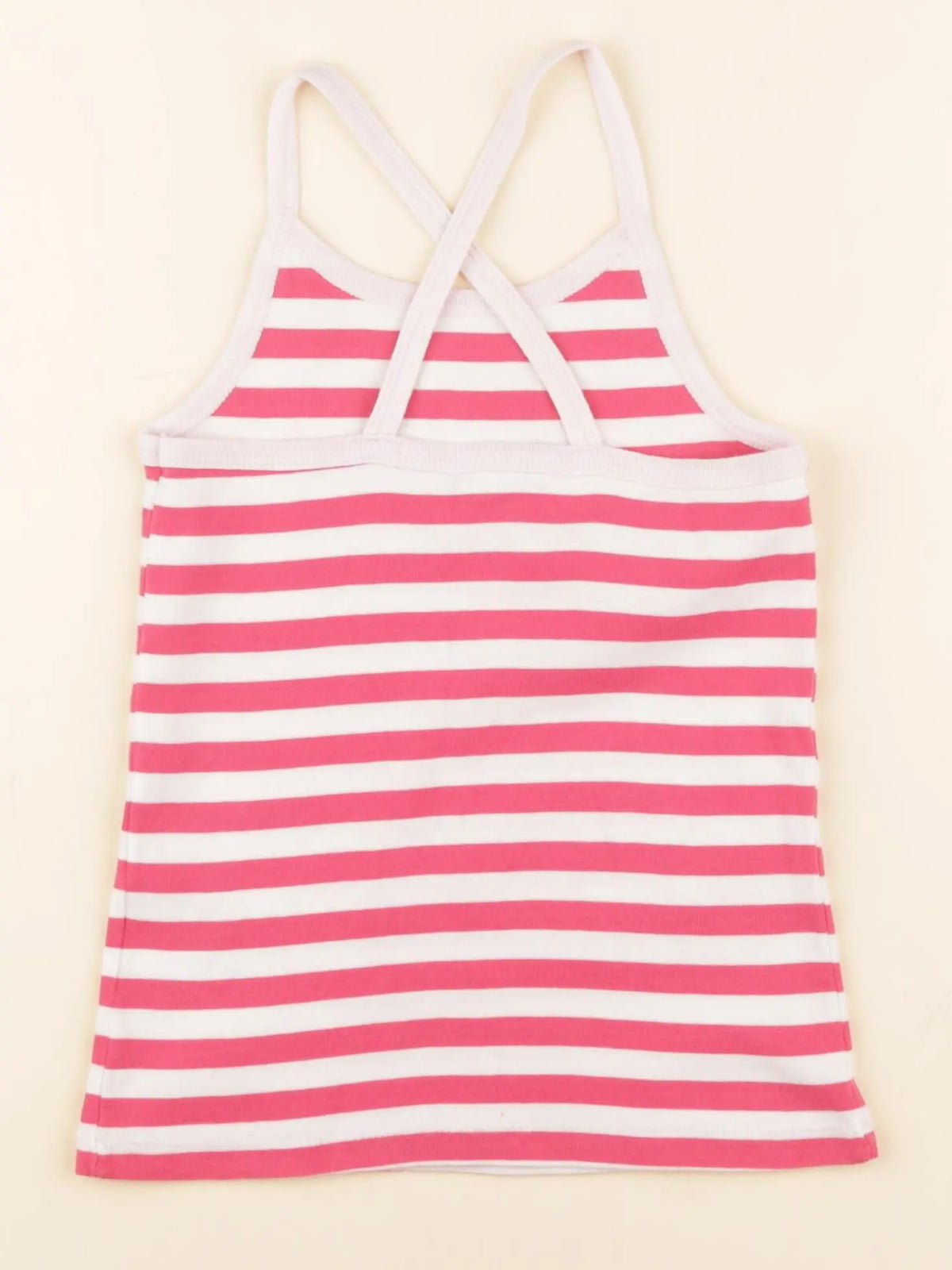 Petit Bateau - débardeur blanc, rose - 6 ans