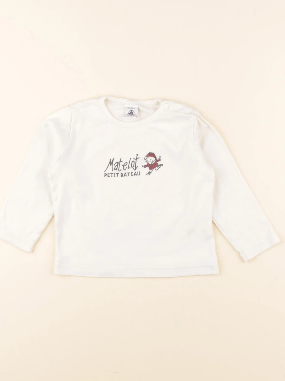 Petit Bateau - tee-shirt beige - 18 mois