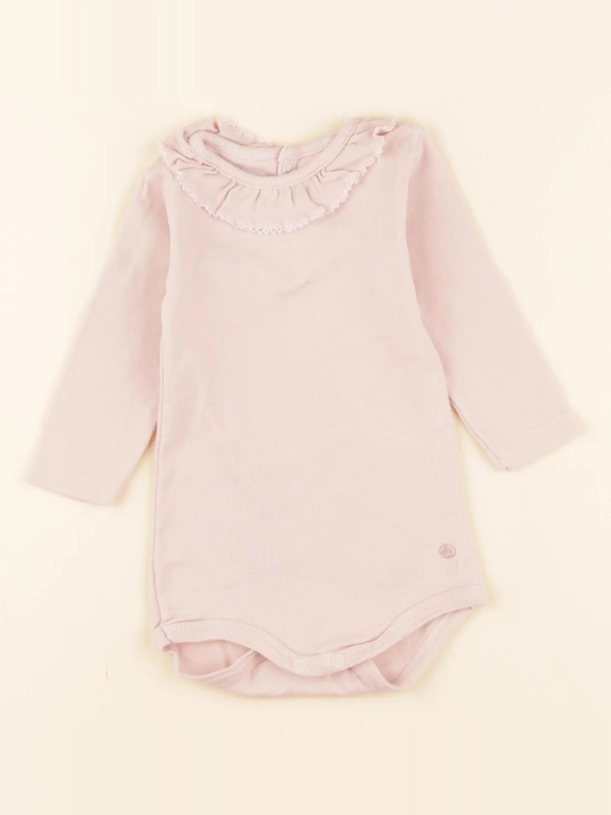 Petit Bateau - body à col rose - 3 mois