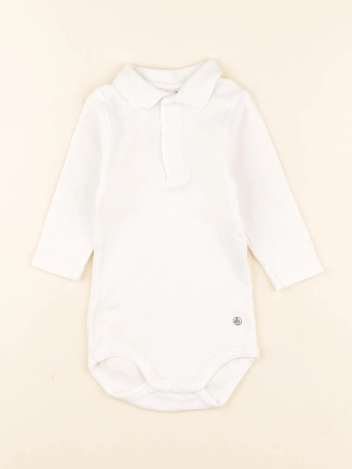 Petit Bateau - body à col blanc - 3 mois