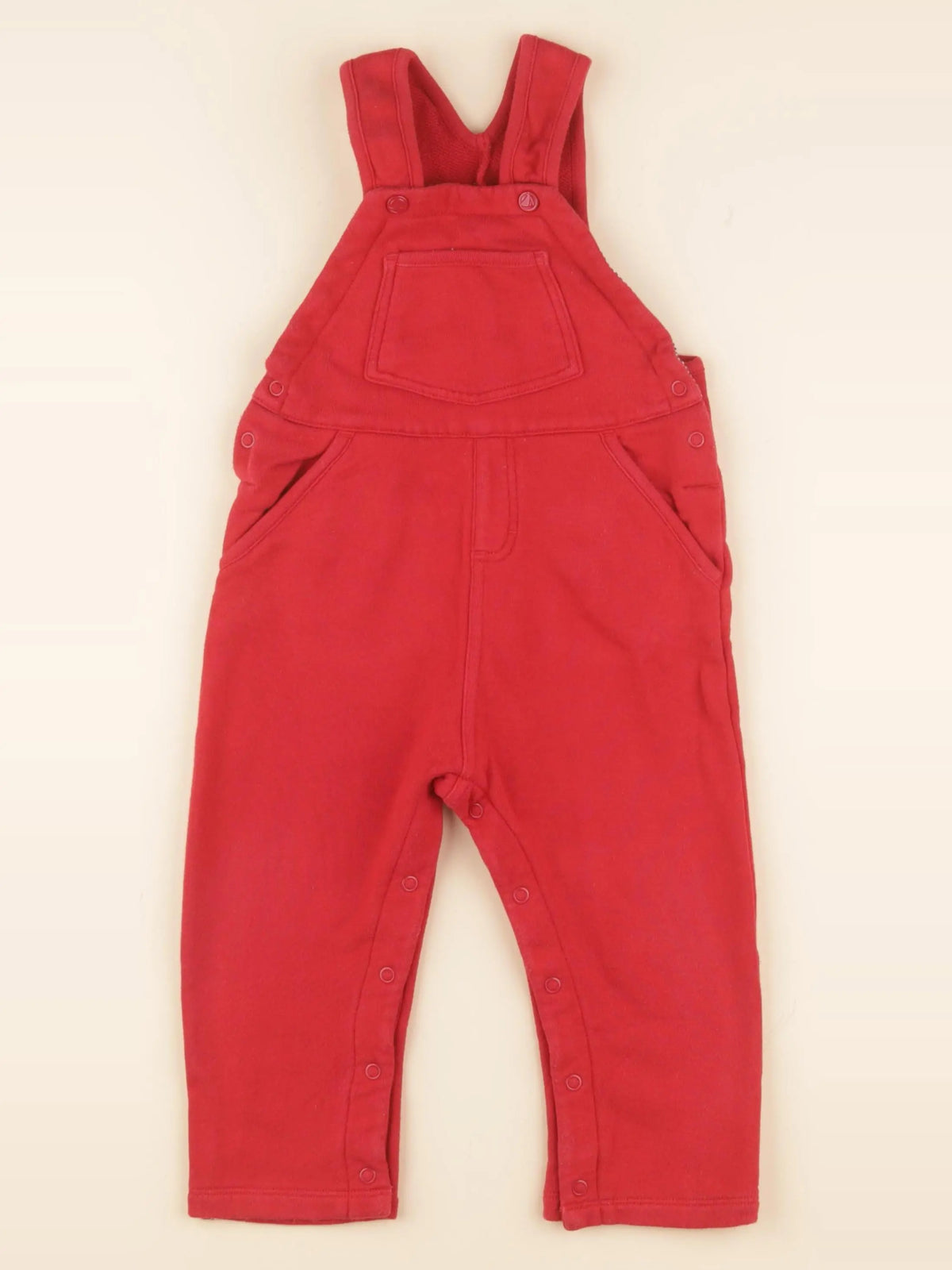 Petit Bateau - salopette rouge - 24 mois