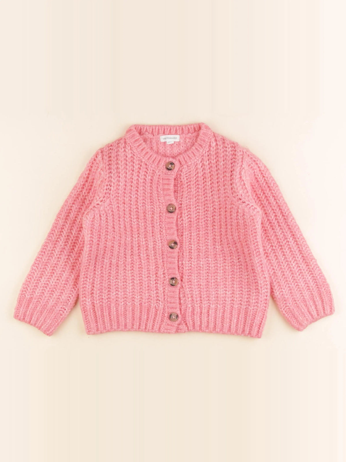 Vertbaudet - gilet rose - 4 ans