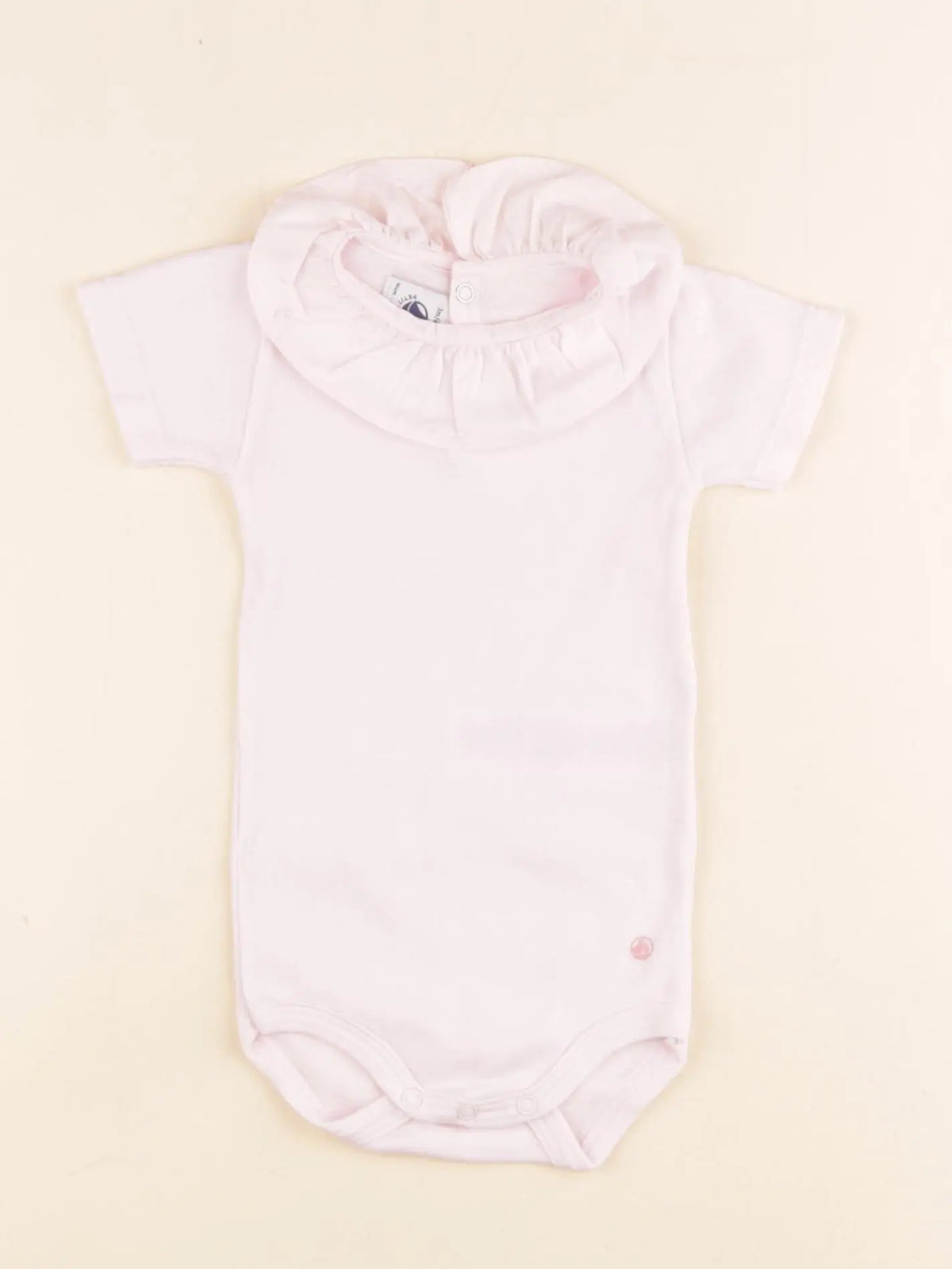 Petit Bateau - body à col rose - 3 mois