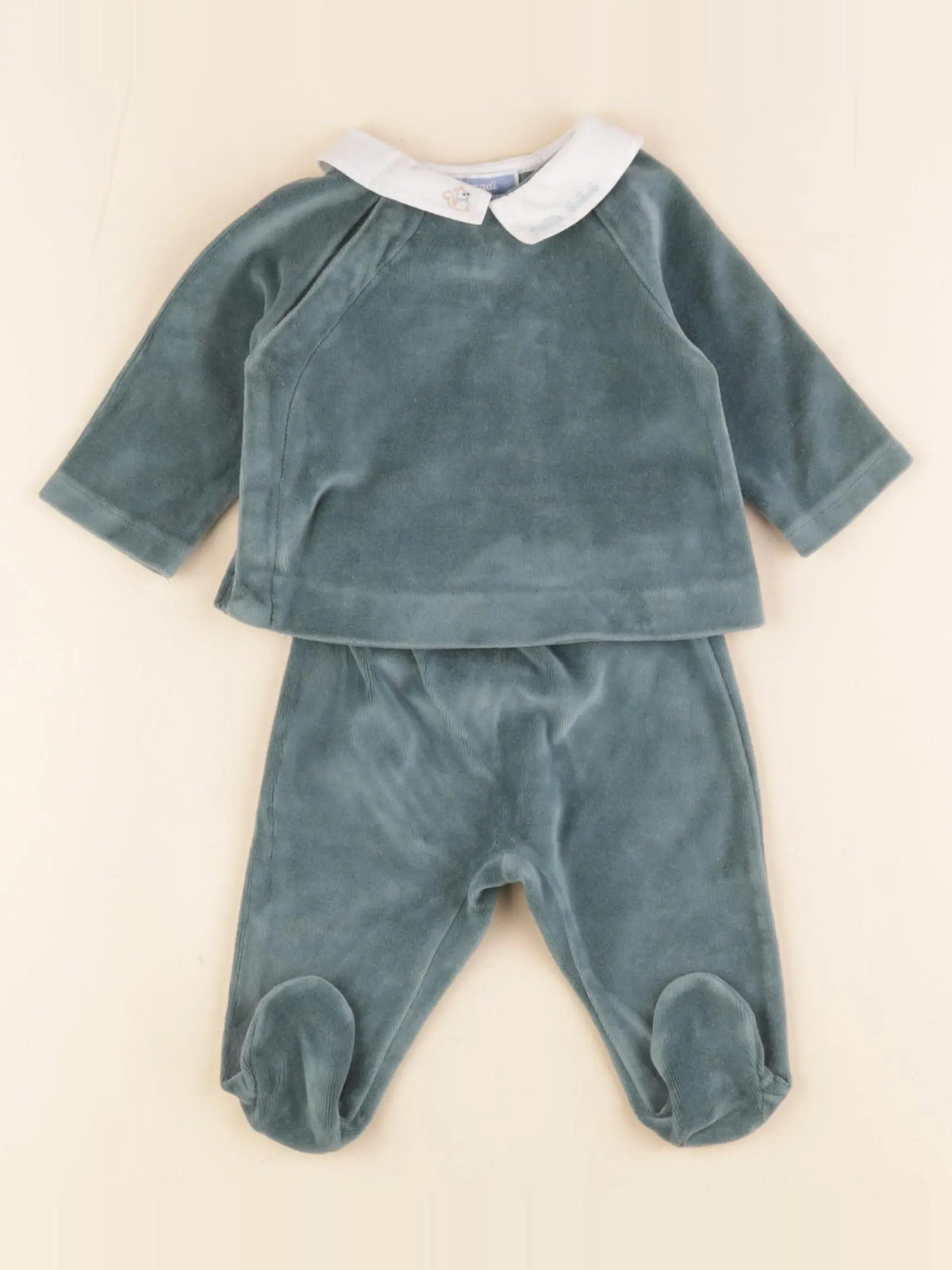 Jacadi - pyjama velours vert - 3 mois
