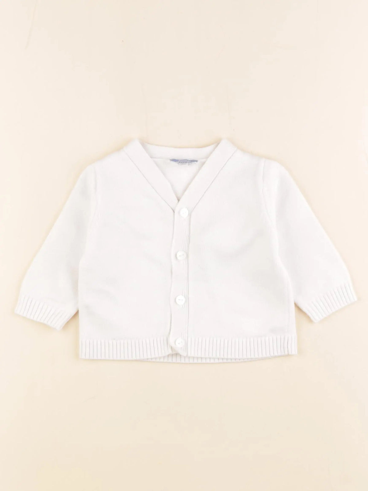 Jacadi - gilet blanc - 6 mois