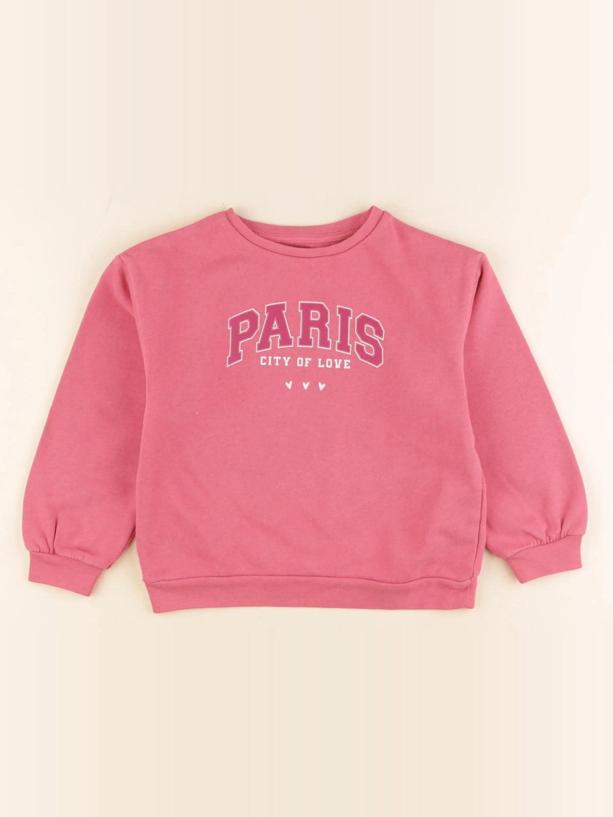 Vertbaudet - sweat rose - 6 ans