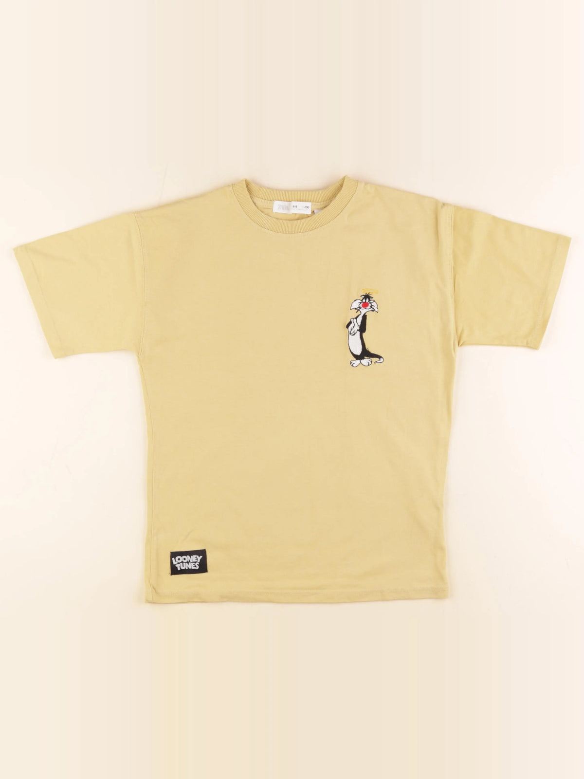 Zara - tee-shirt jaune - 8/9 ans