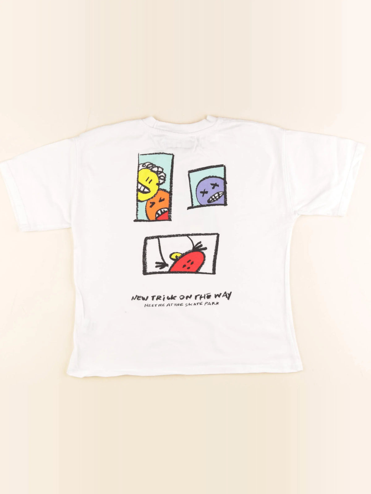Zara - tee-shirt imprimé au dos blanc - 8/9 ans