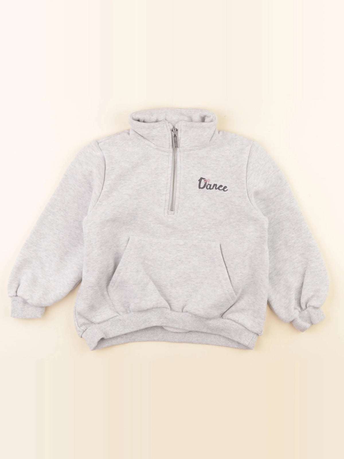 Vertbaudet - sweat imprimé au dos gris - 6 ans