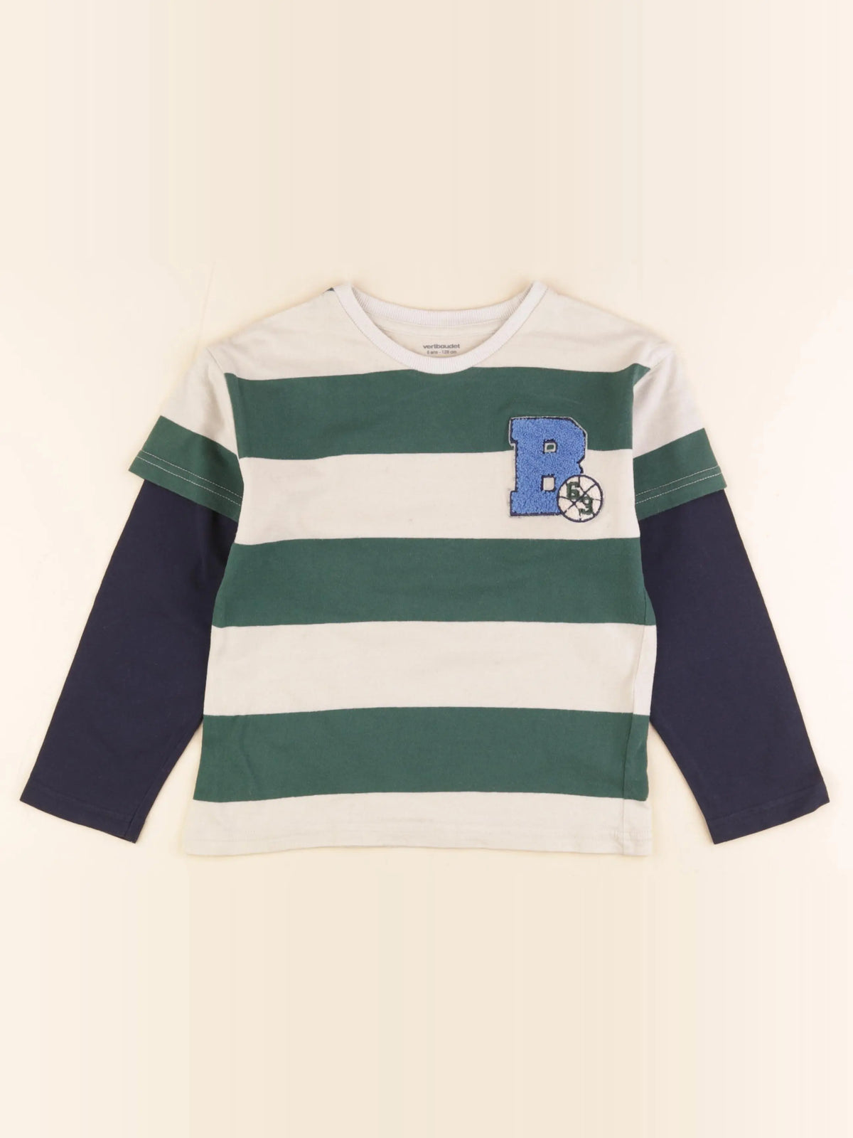 Vertbaudet - tee-shirt vert - 8 ans