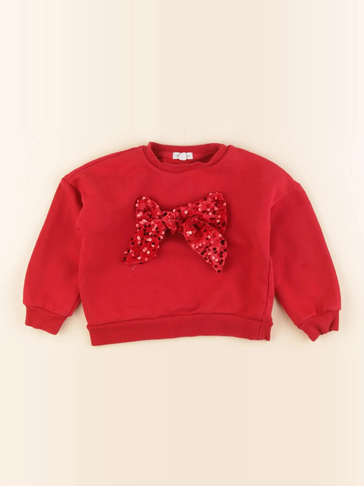 Vertbaudet - sweat rouge - 4 ans