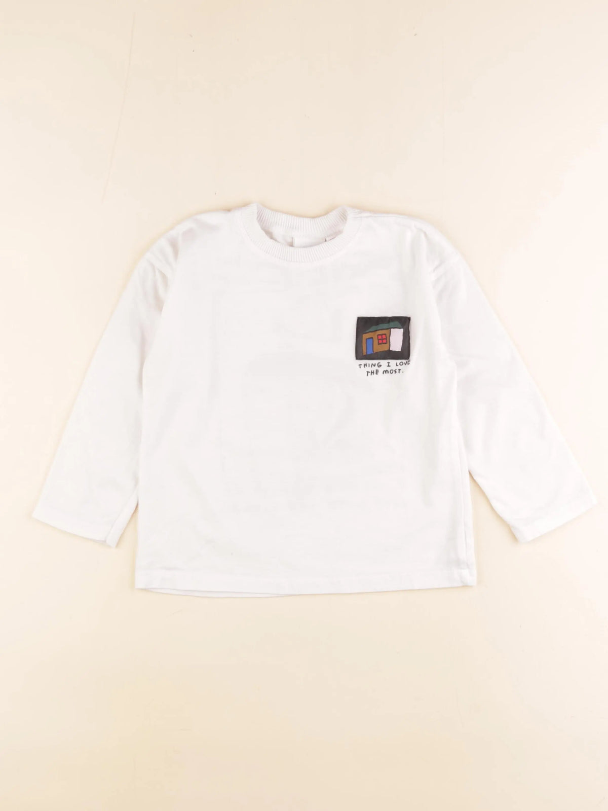 Zara - tee-shirt imprimé au dos blanc - 4 ans