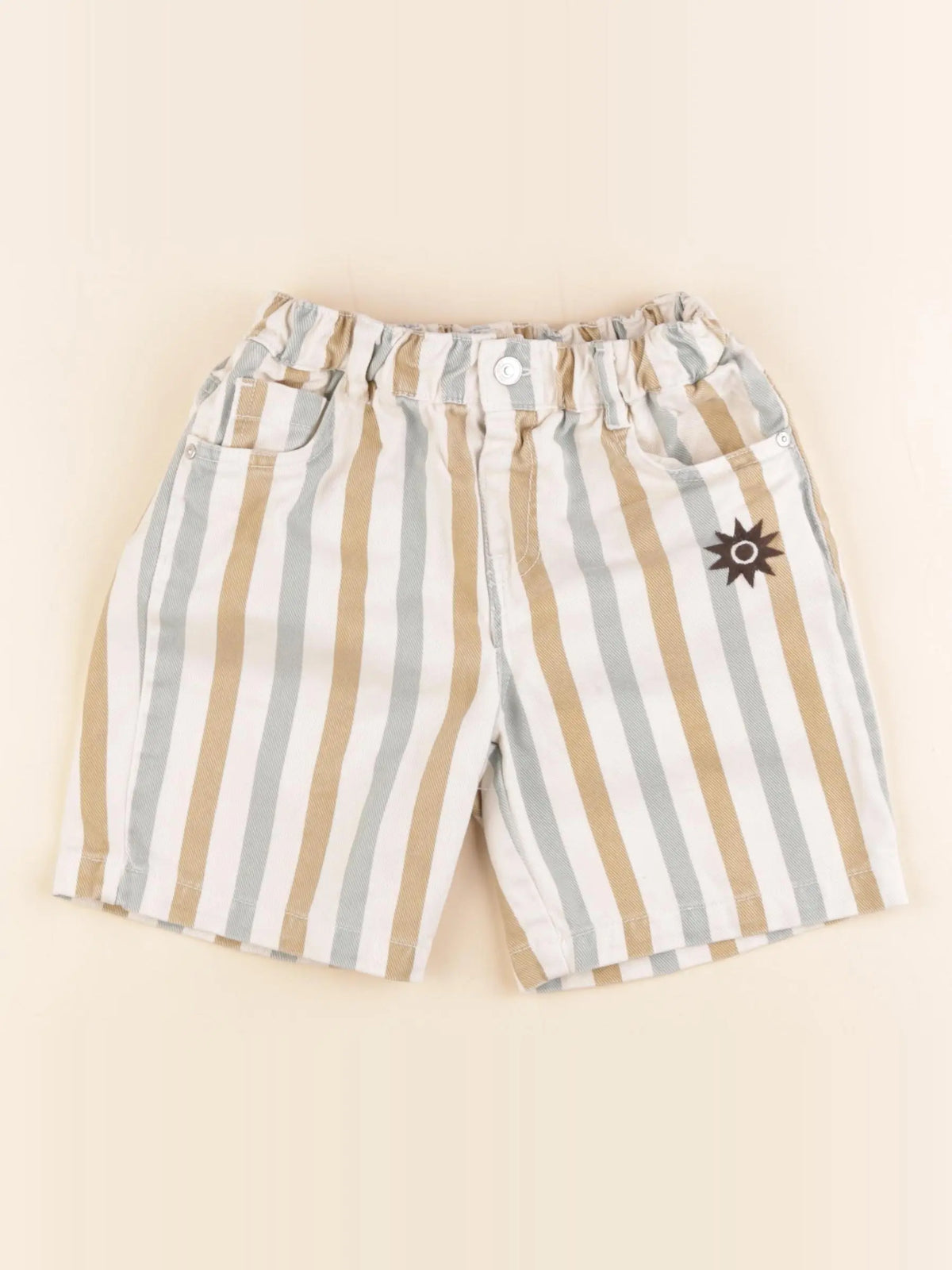 Zara - short beige, vert - 4 ans