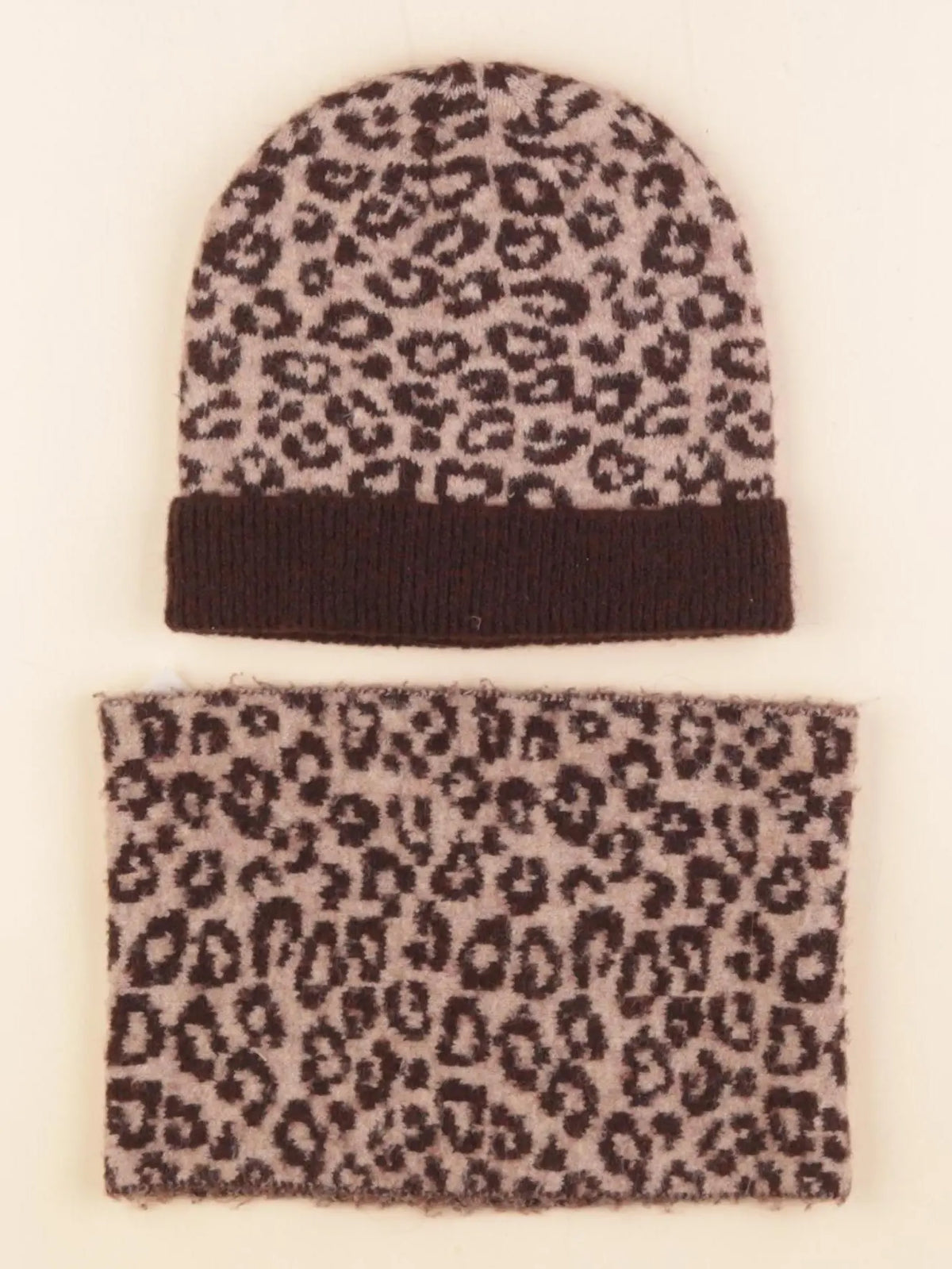 Vertbaudet - ensemble bonnet/tour de cou marron - 4/6 ans