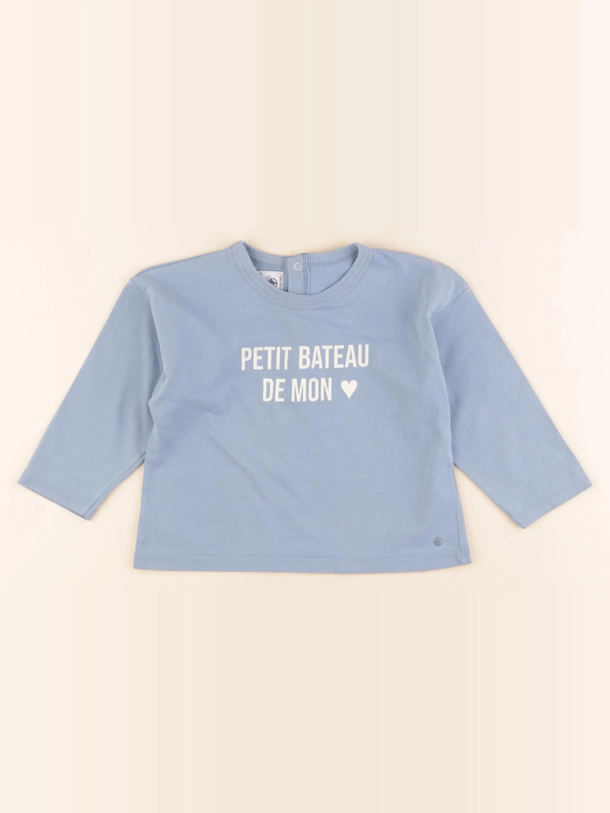 Petit Bateau - tee-shirt bleu - 24 mois