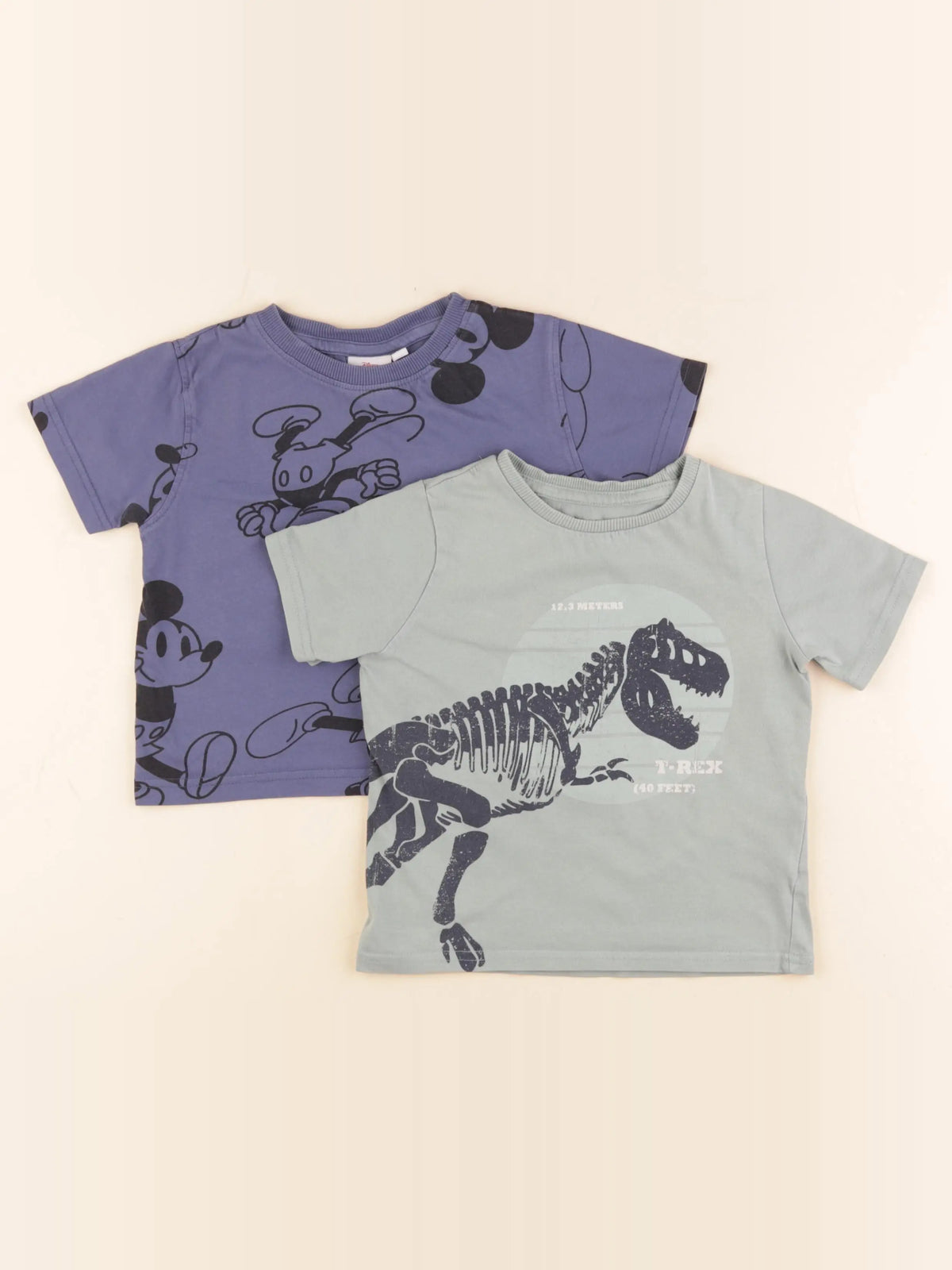 Vertbaudet - lot de 2 tee-shirts bleu, vert - 3 ans