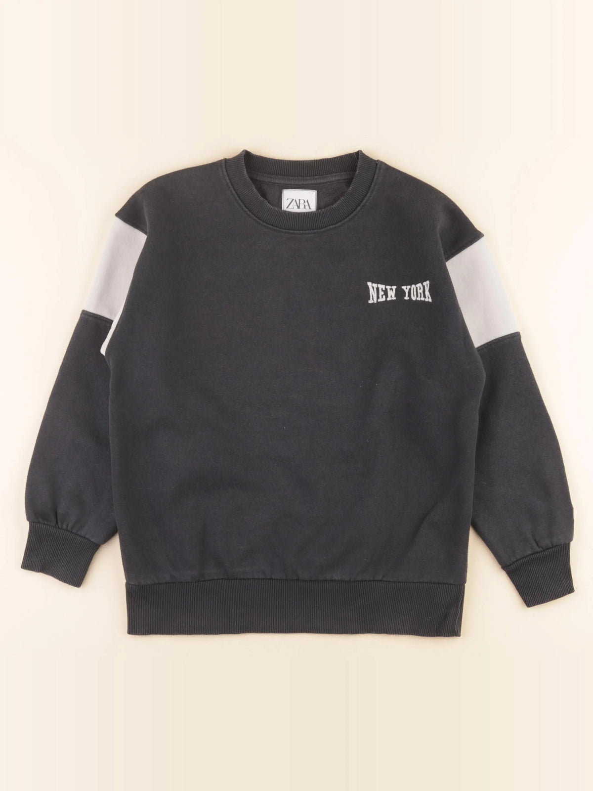 Zara - sweat noir, gris - 8/9 ans