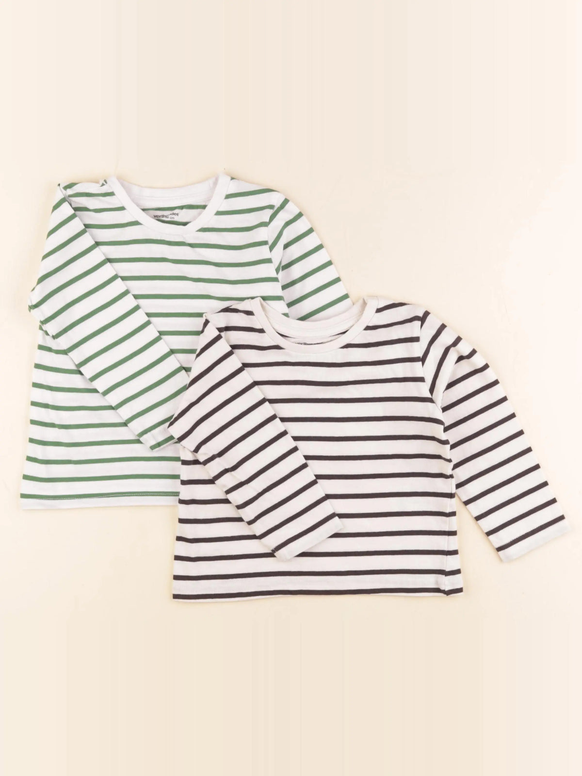 Vertbaudet - lot de 2 tee-shirts bleu, vert - 2 ans