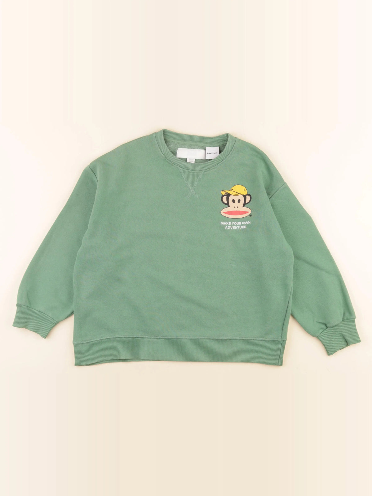 Zara - sweat imprimé au dos vert - 8/9 ans