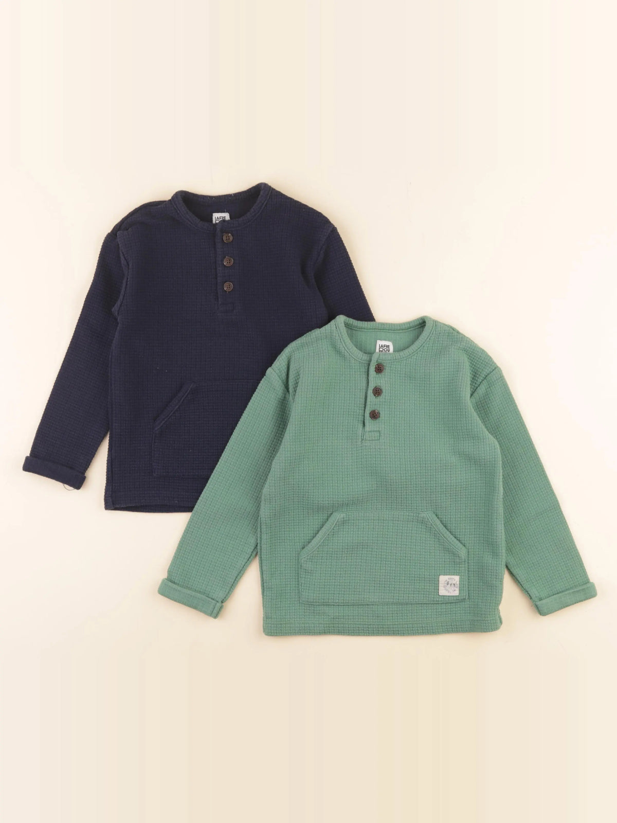 La Redoute - lot de 2 tee-shirts bleu, vert - 4 ans