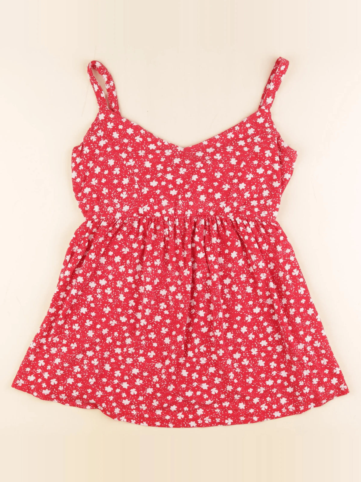 Kiabi - débardeur grossesse rouge, blanc - l