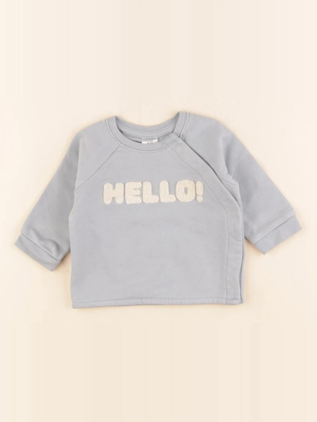 H&M - sweat bleu - 1/2 mois