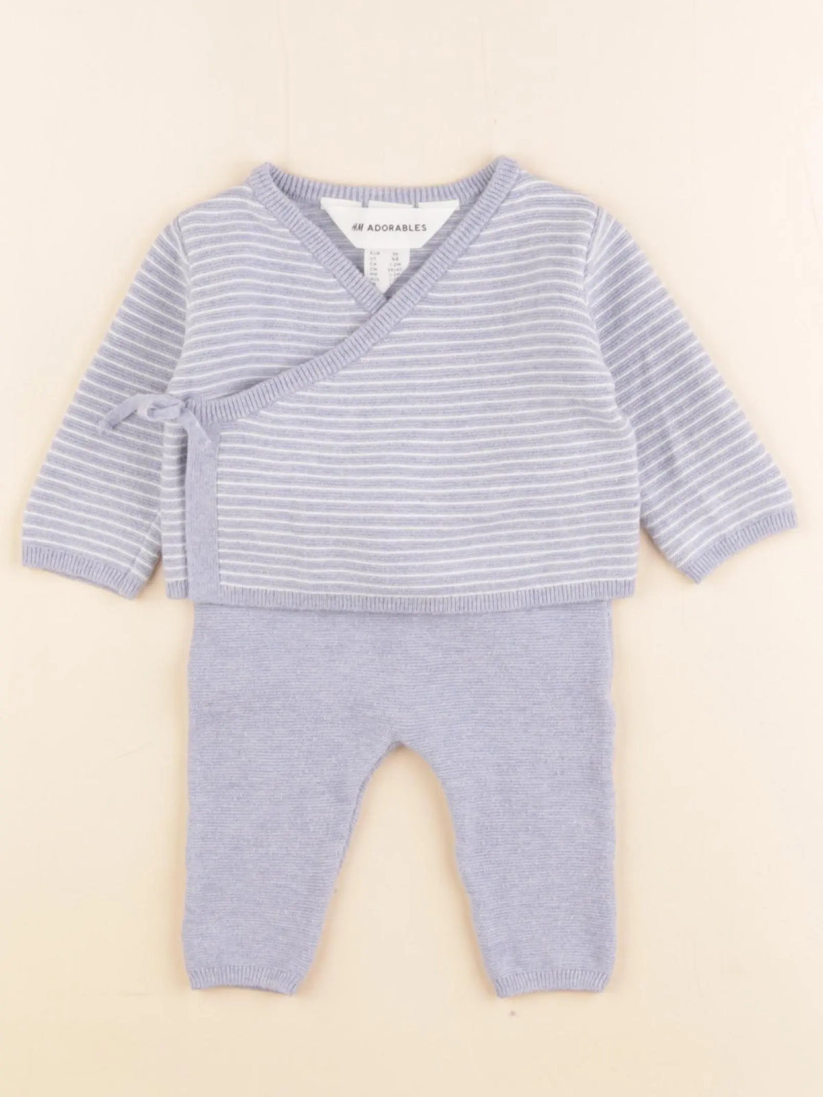 H&M - ensemble bleu - 1/2 mois