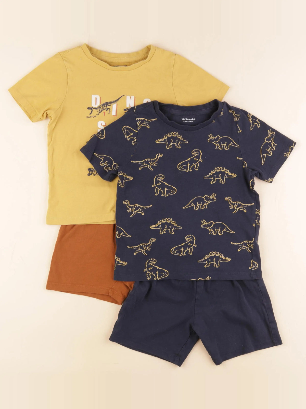 Vertbaudet - lot de 2 pyjamas coton multicolore - 4 ans