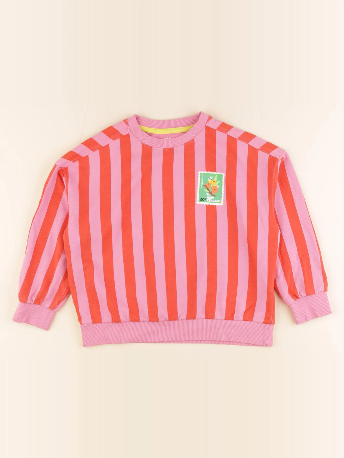 Kiabi - sweat imprimé au dos rose, rouge - 8 ans