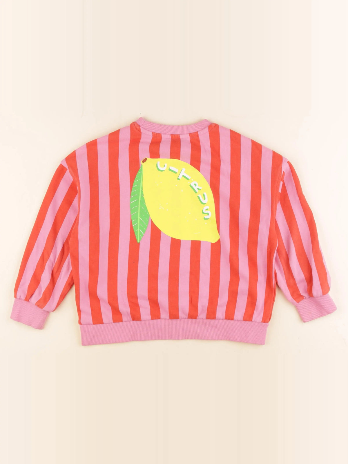 Kiabi - sweat imprimé au dos rose, rouge - 8 ans