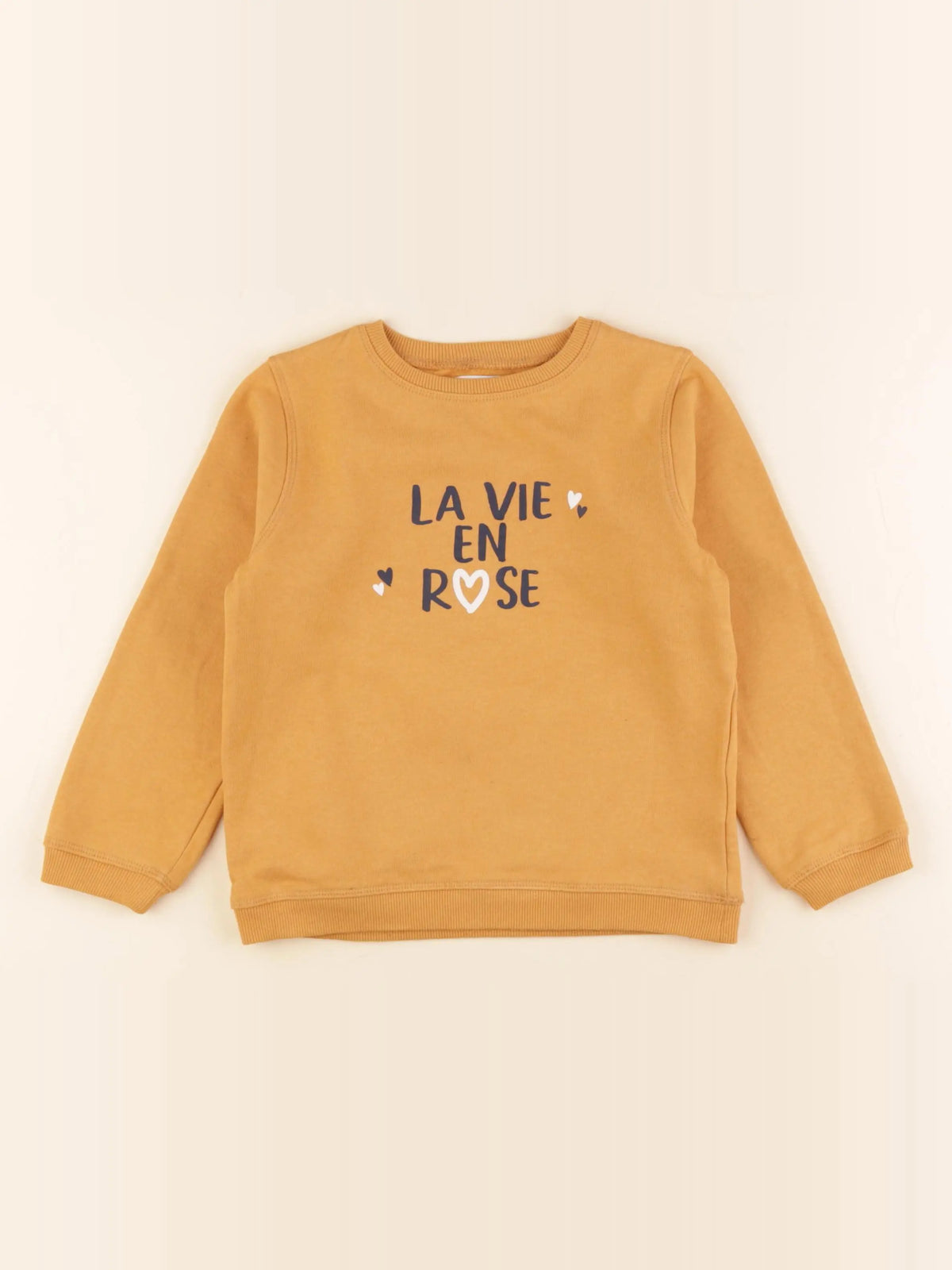 Vertbaudet - sweat jaune - 5 ans