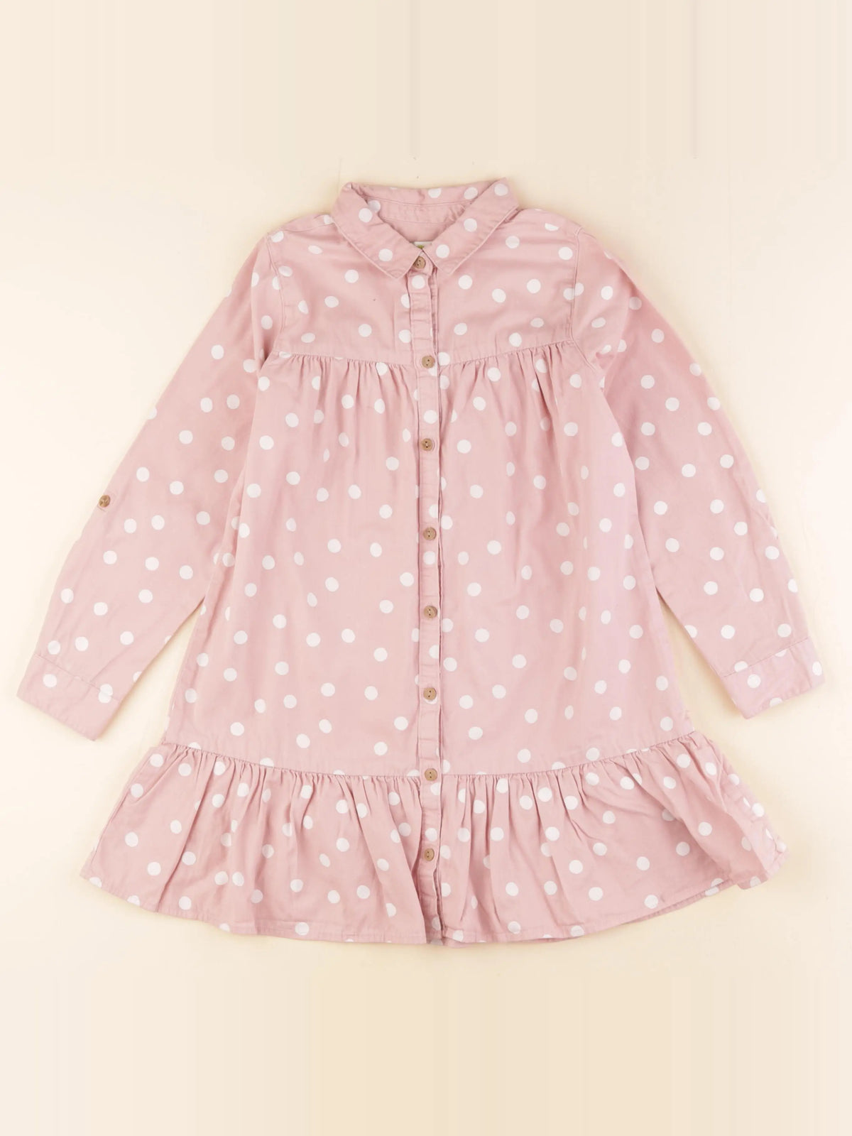 Vertbaudet - robe rose, blanc - 7 ans