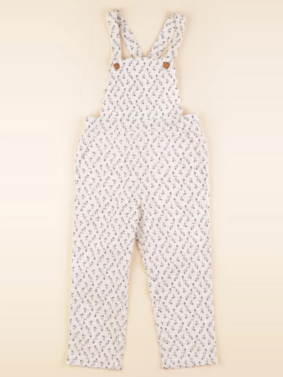 Cyrillus - salopette beige, bleu - 4 ans