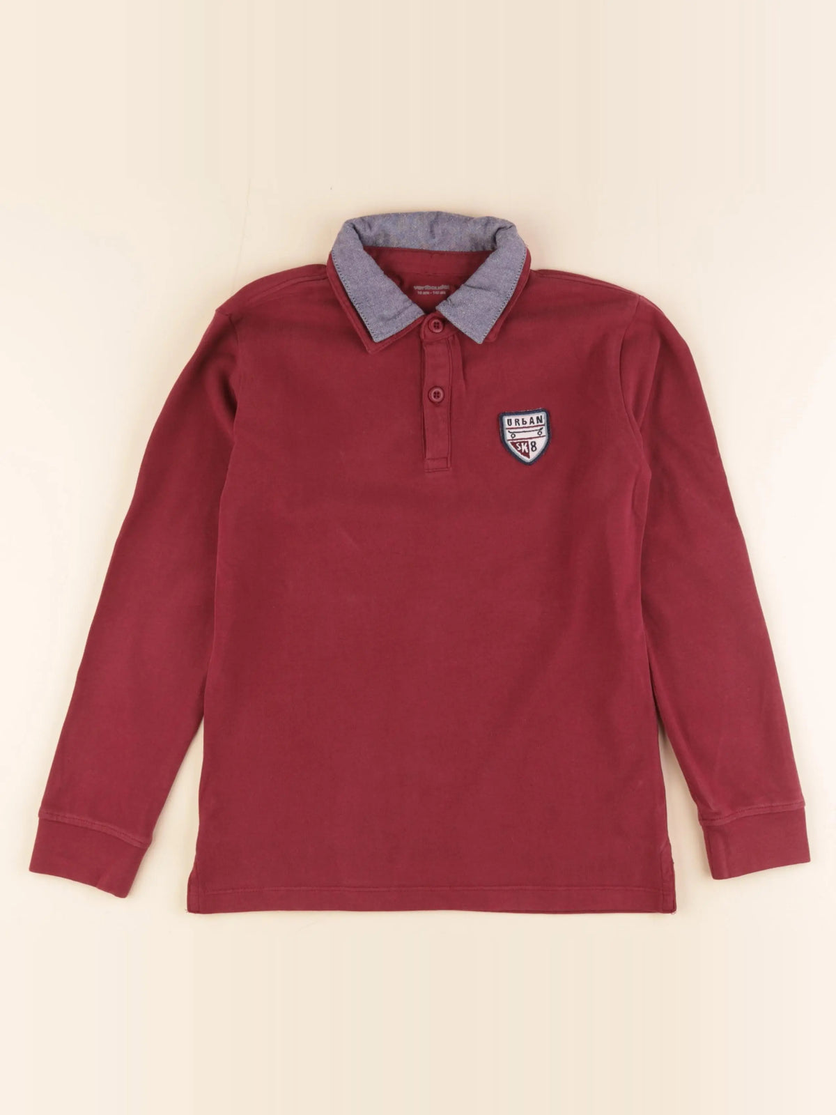 Vertbaudet - polo rouge - 10 ans