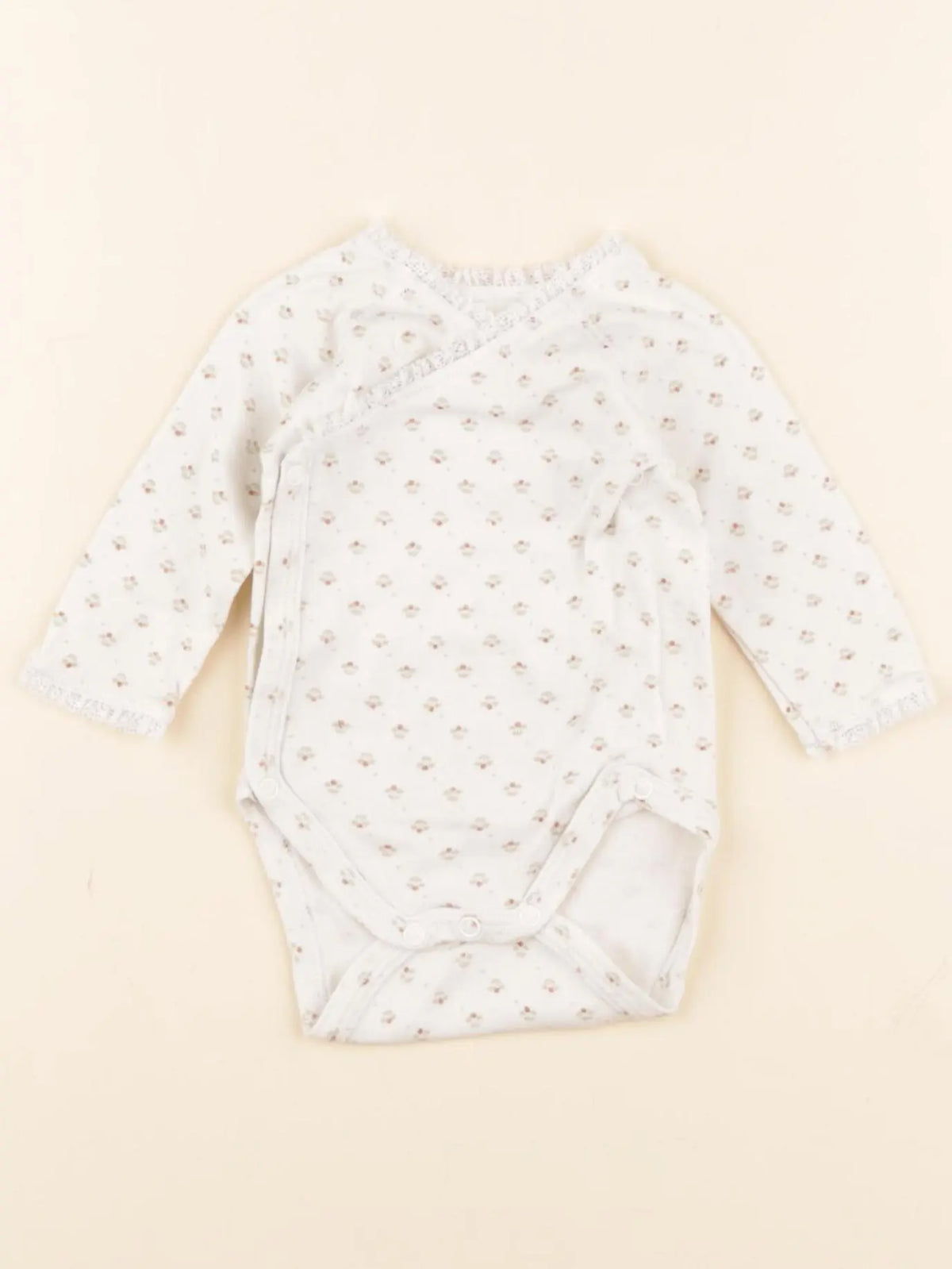 Petit Bateau - body blanc - 1 mois