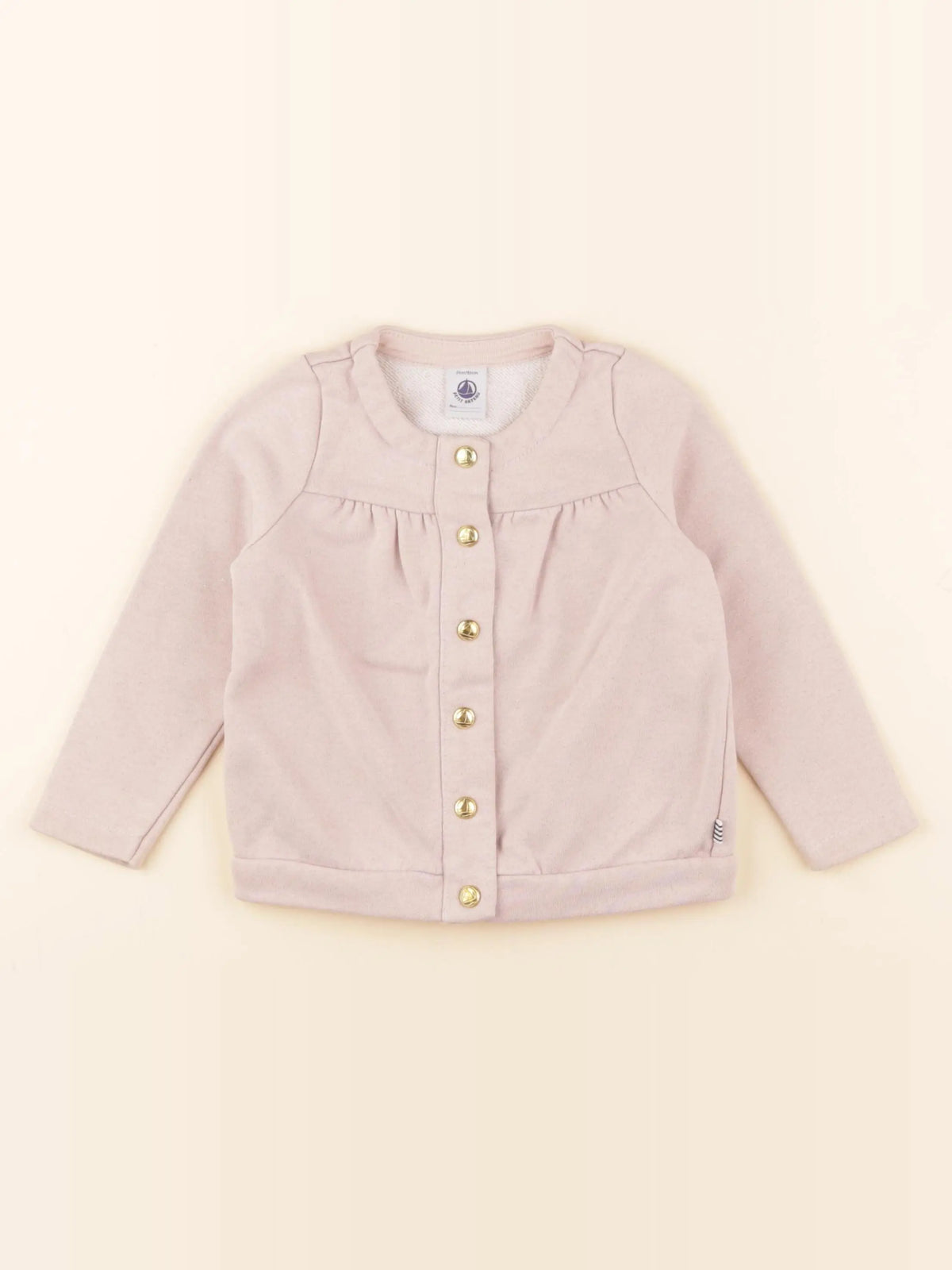 Petit Bateau - sweat rose, or - 24 mois