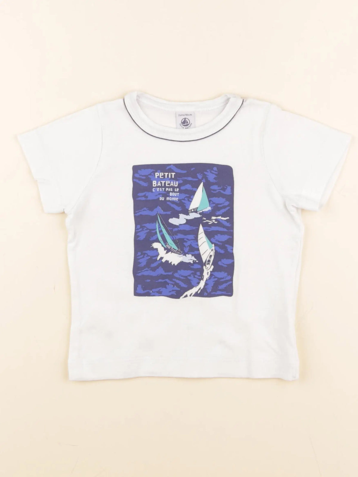 Petit Bateau - maillot de corps blanc - 2 ans